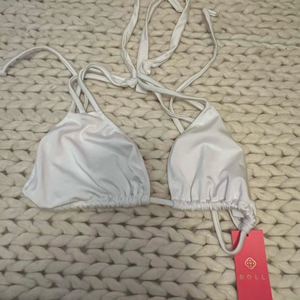 Elegant White Bikini Top by DOLL